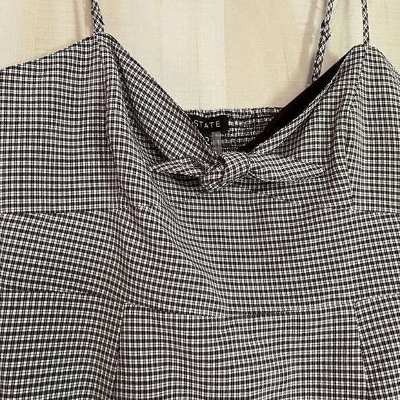 1. State black & white check mini dress, sz 10 new with tags - Picture 5 of 16